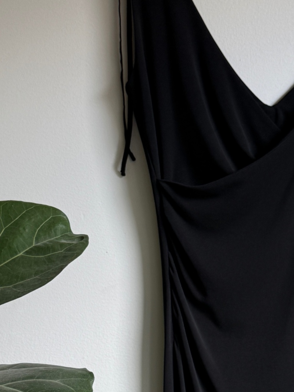 Vintage 2000s Banana Republic Black Draped Dress Size S
